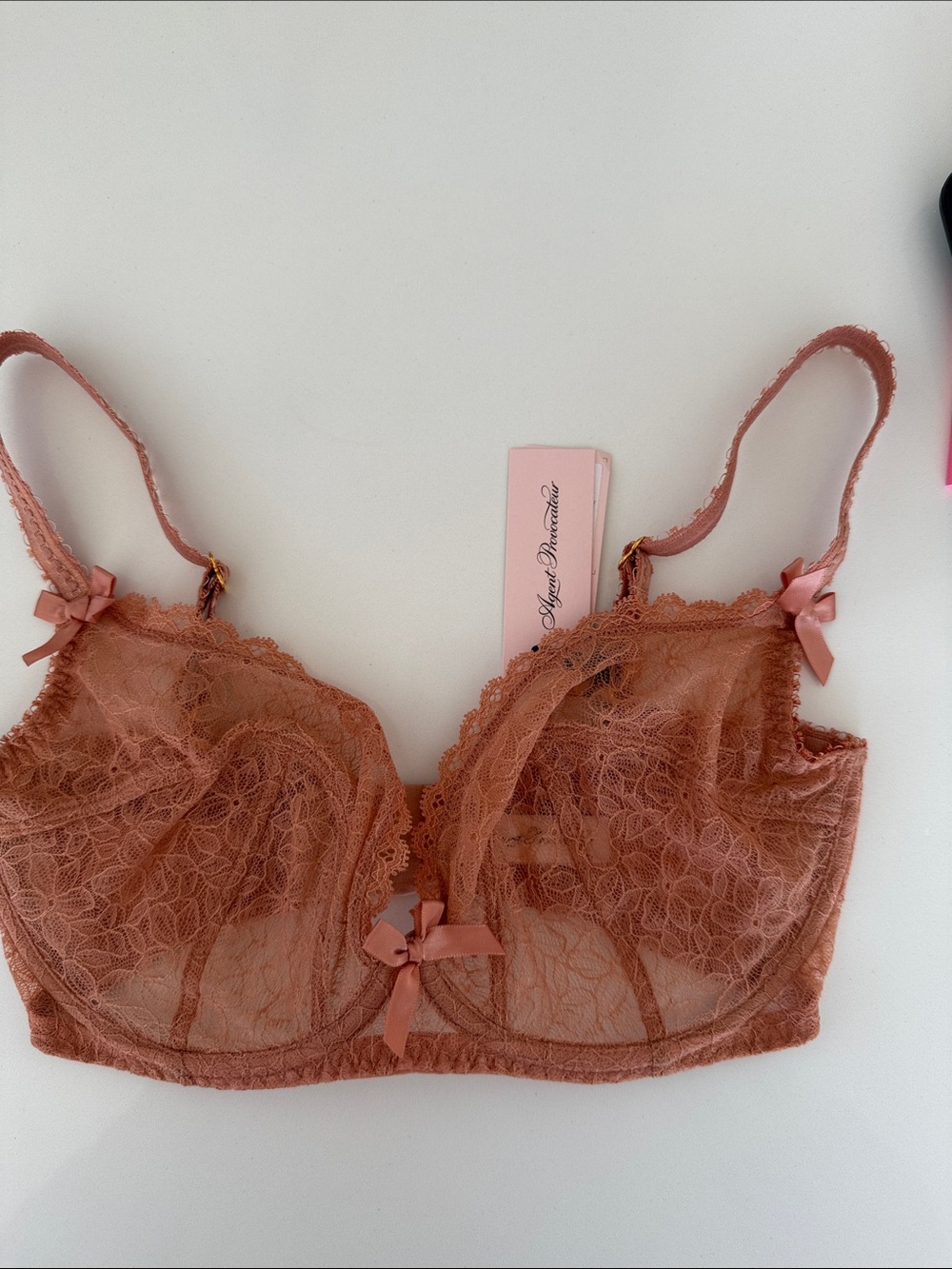 Agent Provocateur Aliza Lace Underwire Bra in Praline